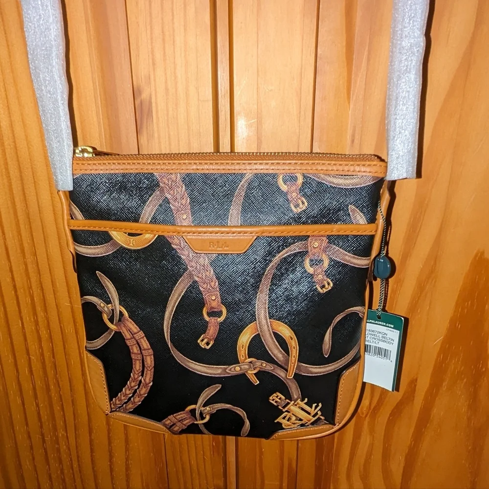 Lauren Ralph Lauren Caldwell beltin flat crossbody._5